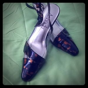Classy vintage shoes that have see through sides